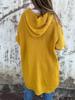 Women's Hooded Knitted Cardigan with Buttons and Pockets for Autumn/Winter