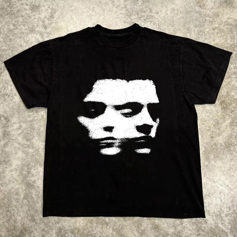 ROADVIBE Bad Boy Graphic Print Cotton T-Shirt Casual and Comfortable Suitable for Both Men and Women Graphic T Shirts S