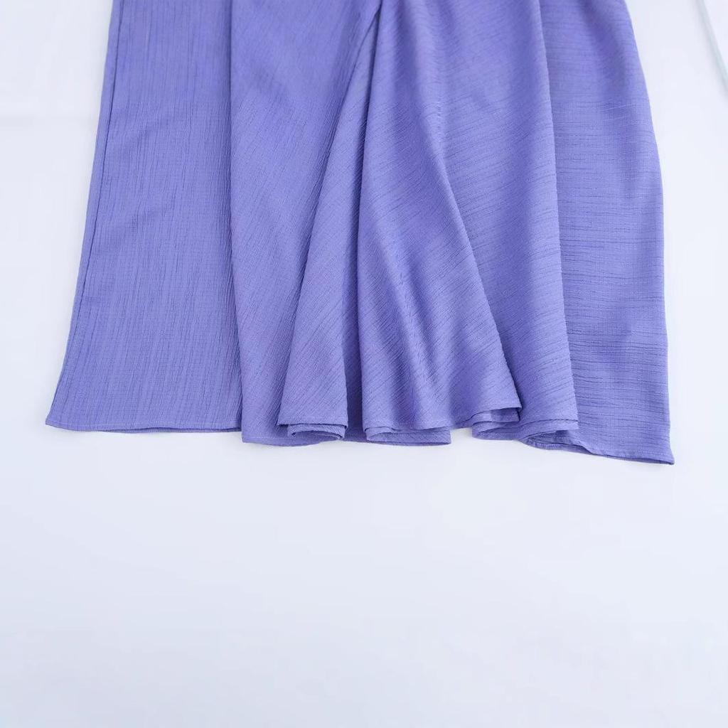 Rochie casual texturată cu mâneci lungi pentru femei, stil european și american, de primăvară 2025