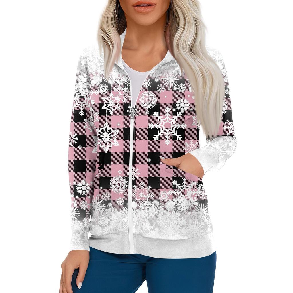 Women Long Sleeve Pattern Pocket Working Stand-up Collar Single-breasted Protective Overalls Cardigan Jacket Top