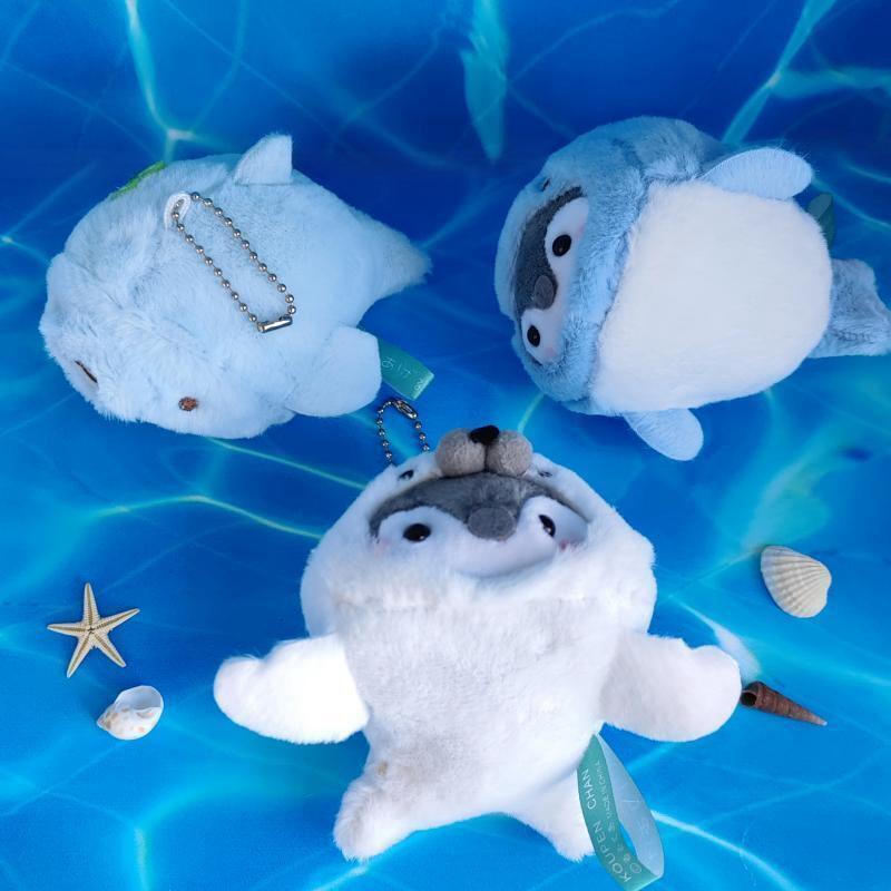 Cartoon Pinguin Delfin Walhai Puppe Plüsch Anhänger Schlüsselanhänger Cartoon Auto Schlüsselanhänger Kawaii Frauen Tasche Anhänger Accessoires Geschenk