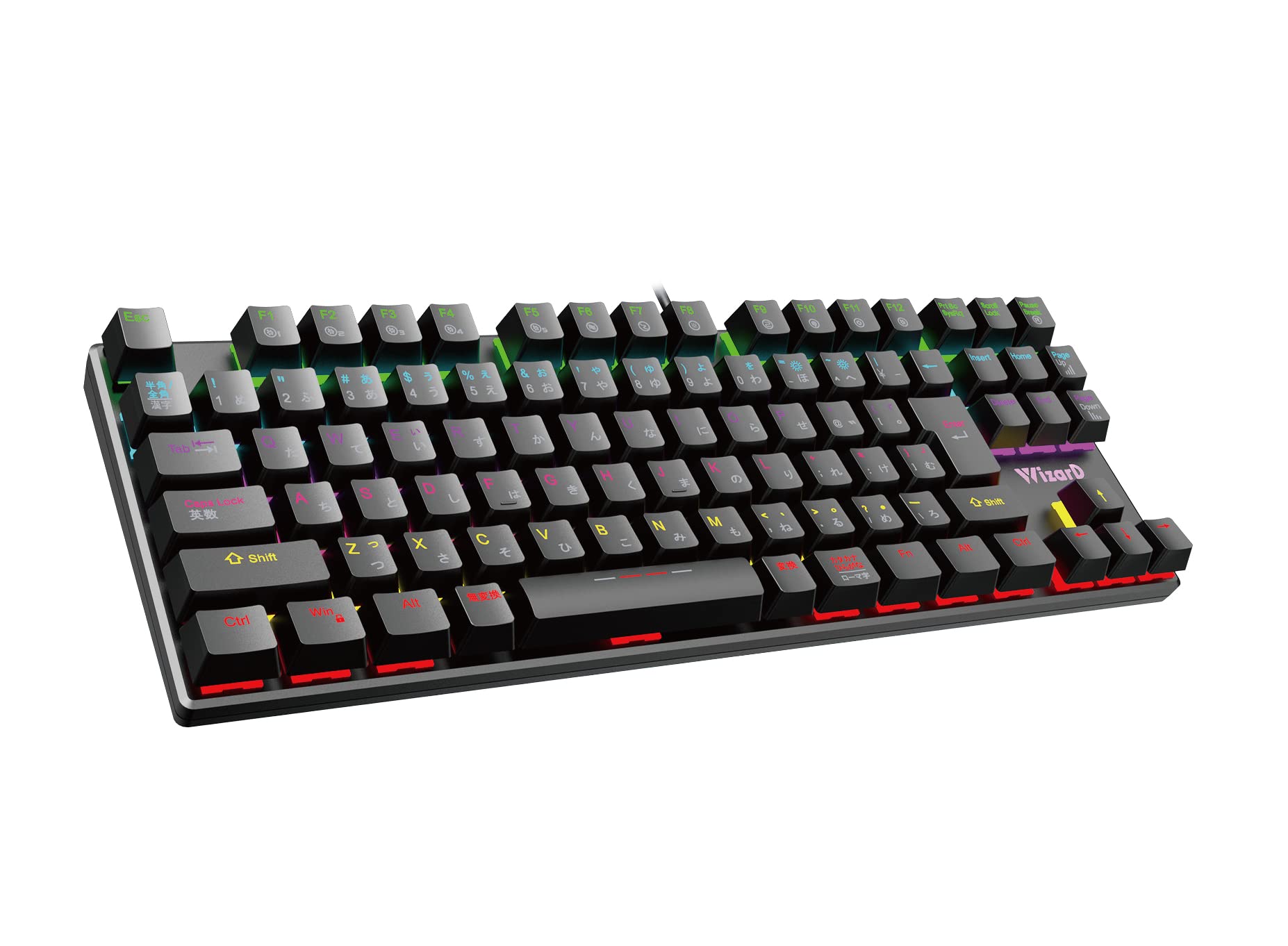 

gaming keyboard with numeric wired KL21C1 support from Japanese [WizarD] 91-key light, keypadless, [Reliable staff] чорний