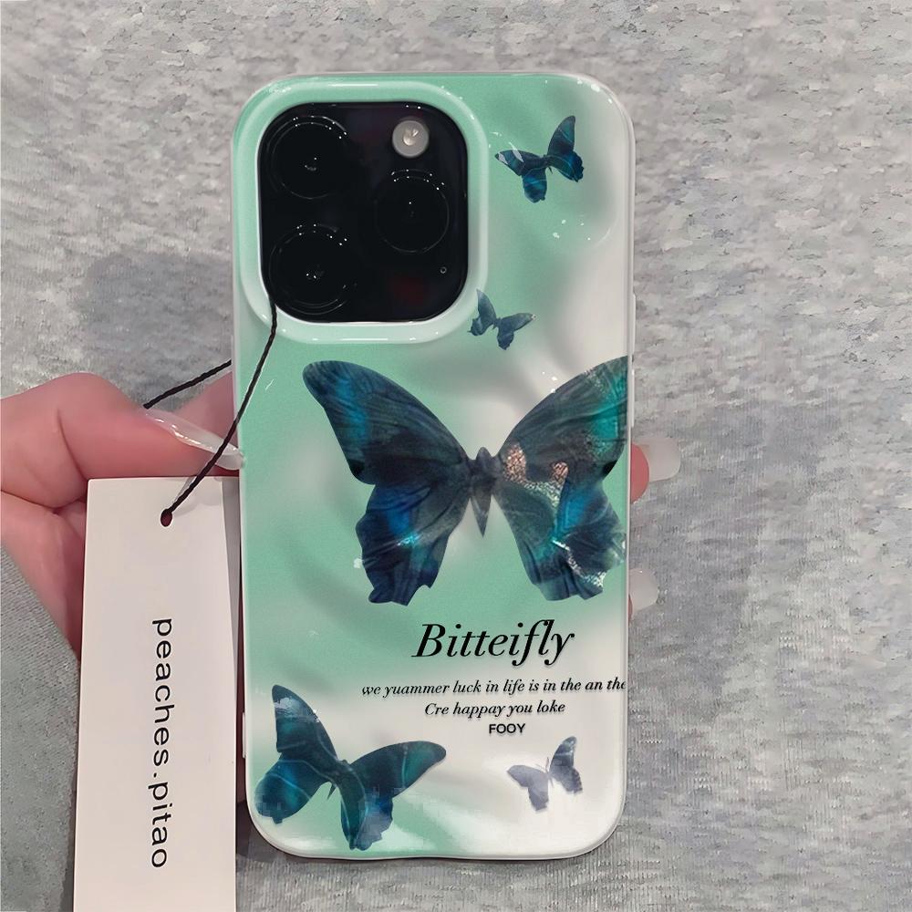 Colorful Line Butterfly Phone Case For IPhone 17 Air 16 15 14 13 12 11 Pro Max Cover Case For IPhone 16 15 14 Plus Case Funda