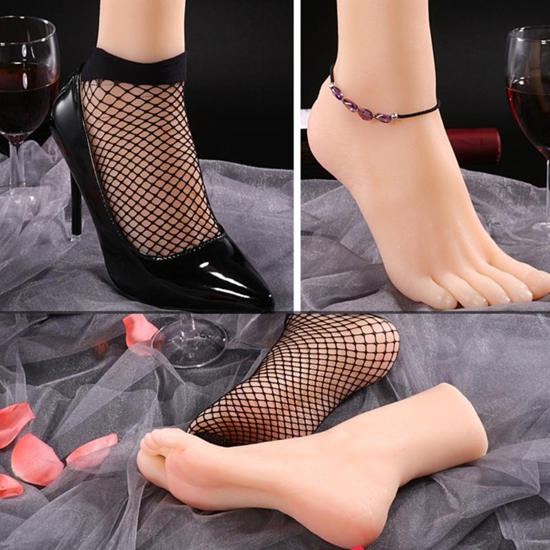 Size 36 Female Foot Replicas TPE Construction Foot Mannequin Foot Anatomy Training Tool Suitable for Shoe Marketing