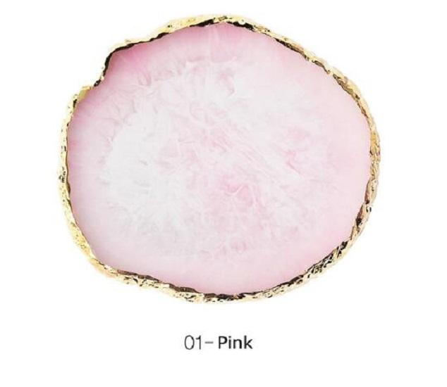 

1 шт. круглая доска для маникюра, палитра для рисования камнями из смолы, гель для ногтей, цветная выставка, полка для практики, пластина для дизайна ногтей, палитра, советы розовый