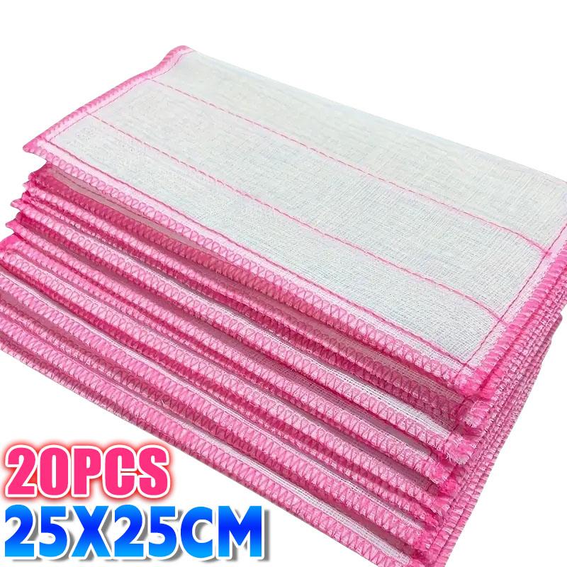 1-50pcs Anti-Oil Kitchen Towels Cotton Dishcloth Super Absorbent Non-stick Oil Reusable Cleaning Cloth Kitchen Daily Dish Towels