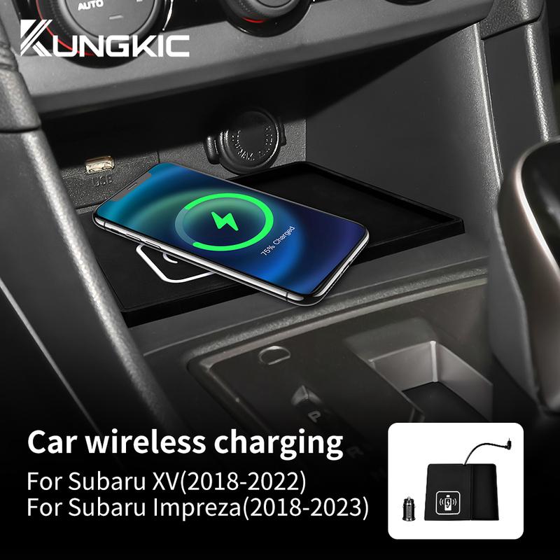 Car 15W Wireless Charger For Subaru XV Impreza 2018- Phone Charging Board Decoration Central Control Phone Holder