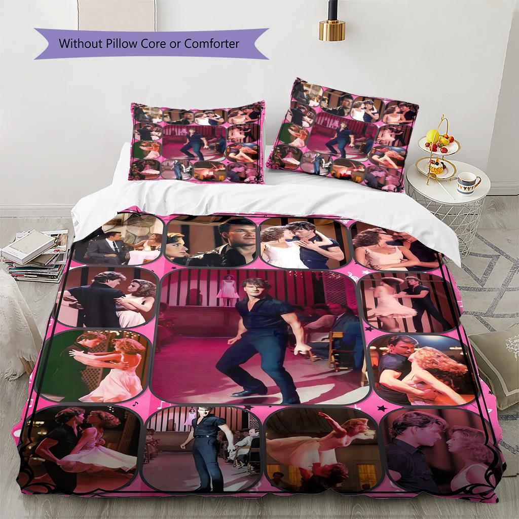 Dirty Dancing Pattern Bedding Quilt Set Quilt Cover Pillowcase Home Decoration Gift (1 * duvet cover + 2 * pillowcase, without core)