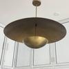 3 Light Elegant Ceiling Flush Mount Light Pendant Mid Century Modern Raw Brass Chandelier Light