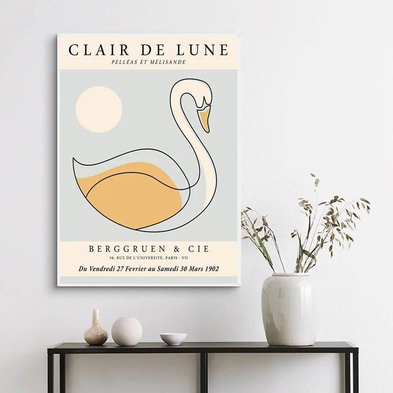 Bauhaus Exhibition Canvas Line Chair Wall Art Minimalism Print Painting Nordic Poster Abstract Face Picture Modern Home Decor