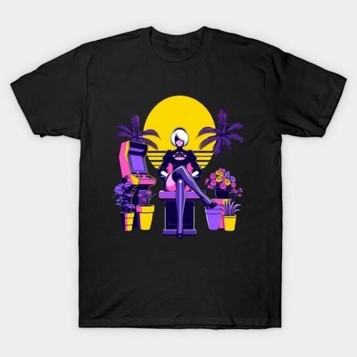 2b Nier Automata Waifu Shirt Anime Nier Automata Waifu Senpai Black T Shirt V16 S