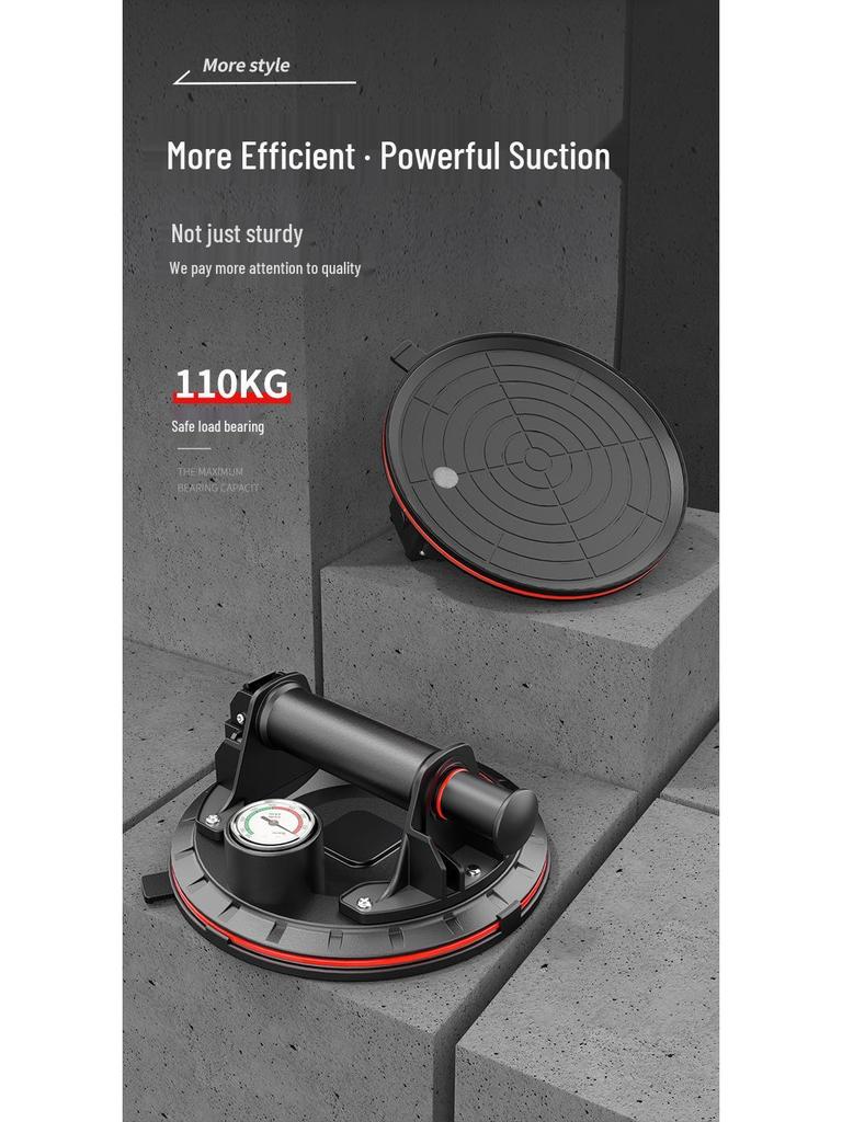Electric Vacuum Suction Cup Tool with Strong Air Pump & Automatic Refill, Lithium Battery Powered for Glass & Tile Handling
