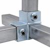 Heavy Duty Square Tube Connector Weldno-Weld Silver Hardware Straight