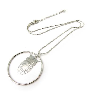 [N8179] - Silver 'Owl' Designer Necklace