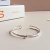 Women's Open Bangle Rope Fashion Silver Bracelet