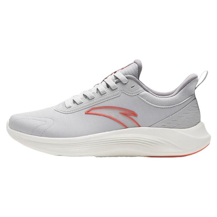 New Anta Anti Slip Wear Resistant Low Top Running Shoes Men's Gray White 112335576-6