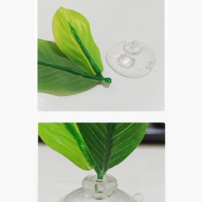 2Pcs Water Plant Leaves for Fish Tanks Aquarium Decorations Beautiful Appearance Artificial Plant Leaves Multicolored