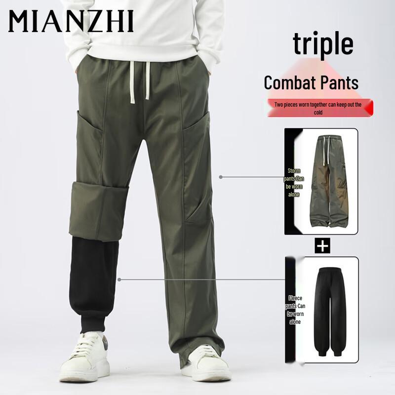 Men s 3-in-1 Winter Fleece-Lined Outdoor Pants 5XL