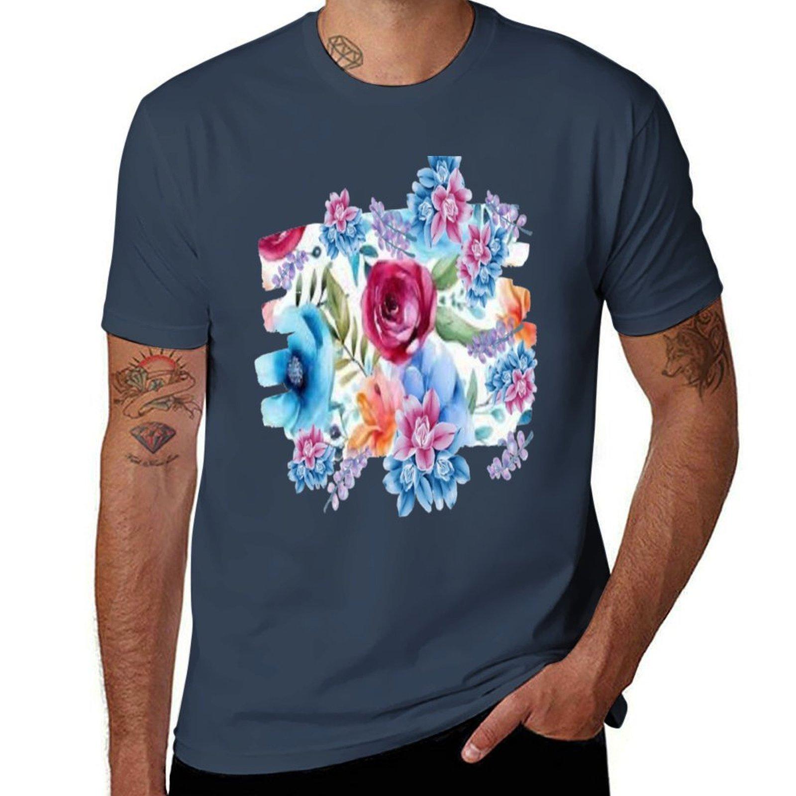 Spring Blossoms Bohemian design Abstraction bold colorful abstract playful design inspired by nature TShirt S