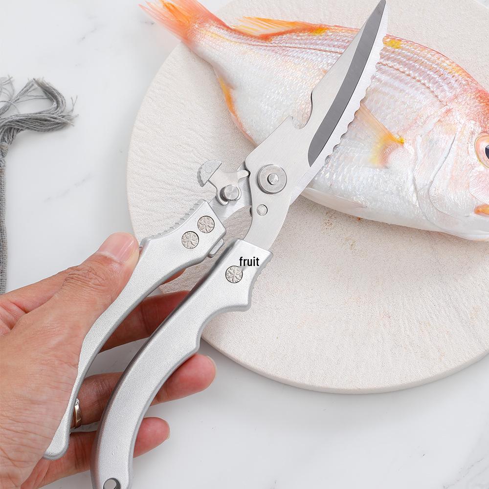 Multipurpose Stainless Steel Chicken Bone Scissors with Aluminum Handle