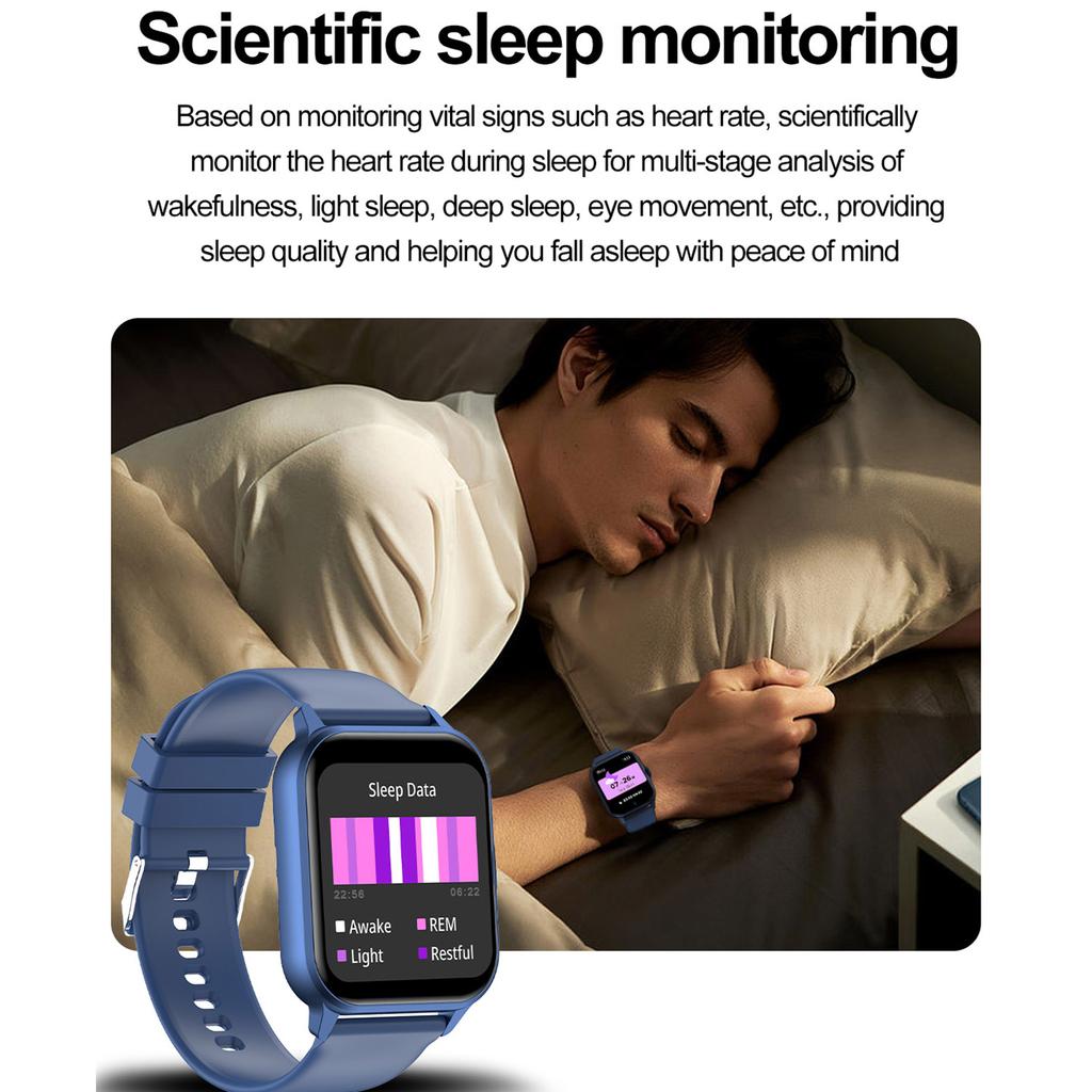 ZW36 1,83-calowy inteligentny zegarek z ekranem dotykowym, monitorujący stan zdrowia, wodoodporny zegarek sportowy