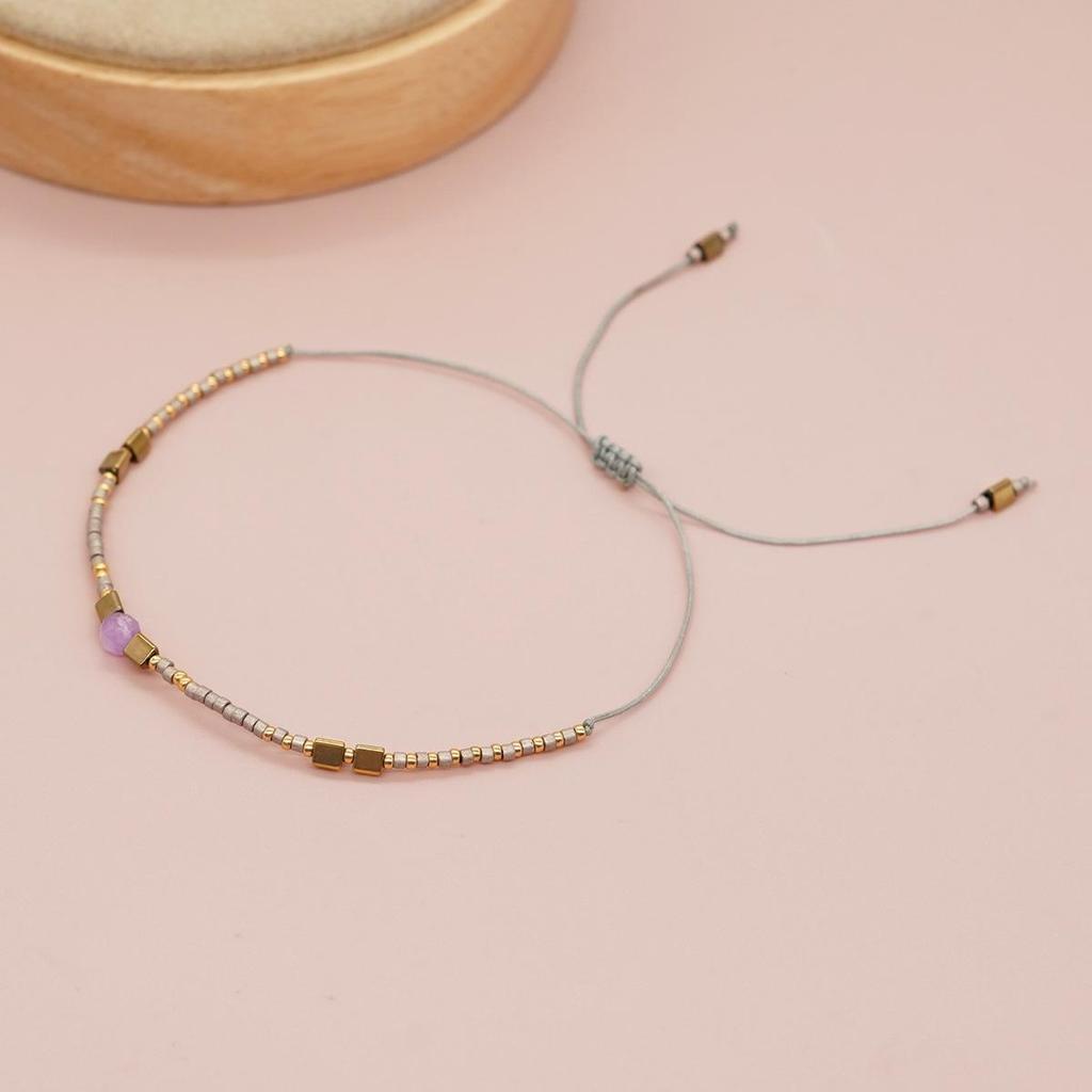 Trendy Deep Blue & Gold Rice Bead Pearl Hand Bracelet: Niche Design Women's Fashion Accessory
