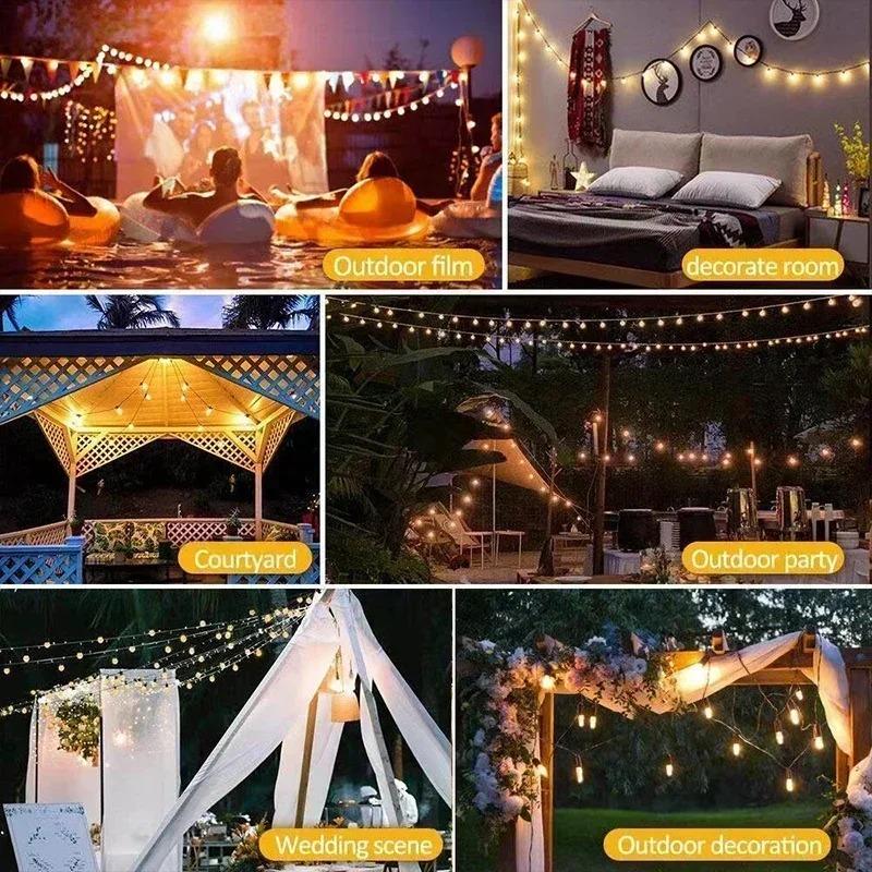 10/20 Bulbs LED Solar String Lights Fairy Waterproof Patio Lamp For Outdoor Party Decoration Holiday Garland Garden Lamps