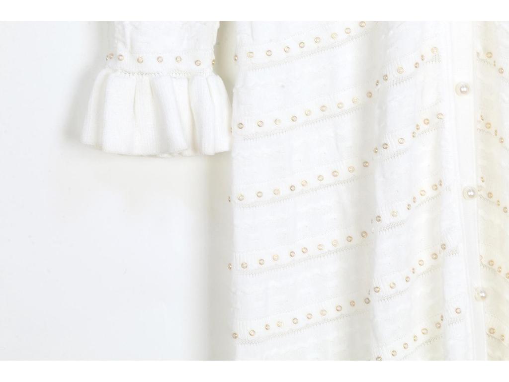 French-Inspired Elegant V-Neck Long-Sleeve Knit Dress - Spring & Autumn Collection for Women