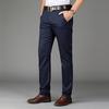 Freizeithose Herren Superweich Business Locker Gerade Stretch Hohe Taille Mittleren Alters