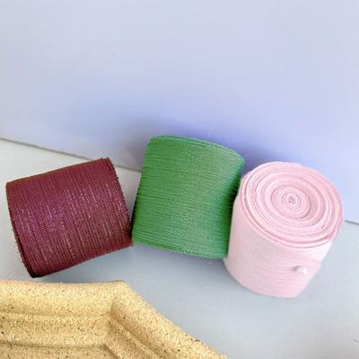 4cm*5m Box Chiffon Falten Dekorativ Transluzent Kuchenverpackung Bänder Geschenk Einfarbige Straußverpackung Zubehör