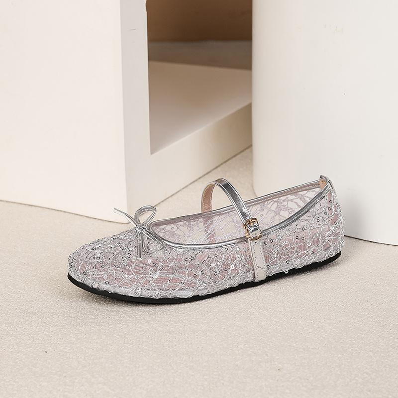 Scarpe basse da donna, Scarpe da ballo in rete, Scarpe Mary Jane, Slip-on, Casual, Traspiranti, Scarpe da ballerina, Scarpe da donna estive, Punta rotonda chiusa, Scarpe Mary Jane, Scarpe eleganti