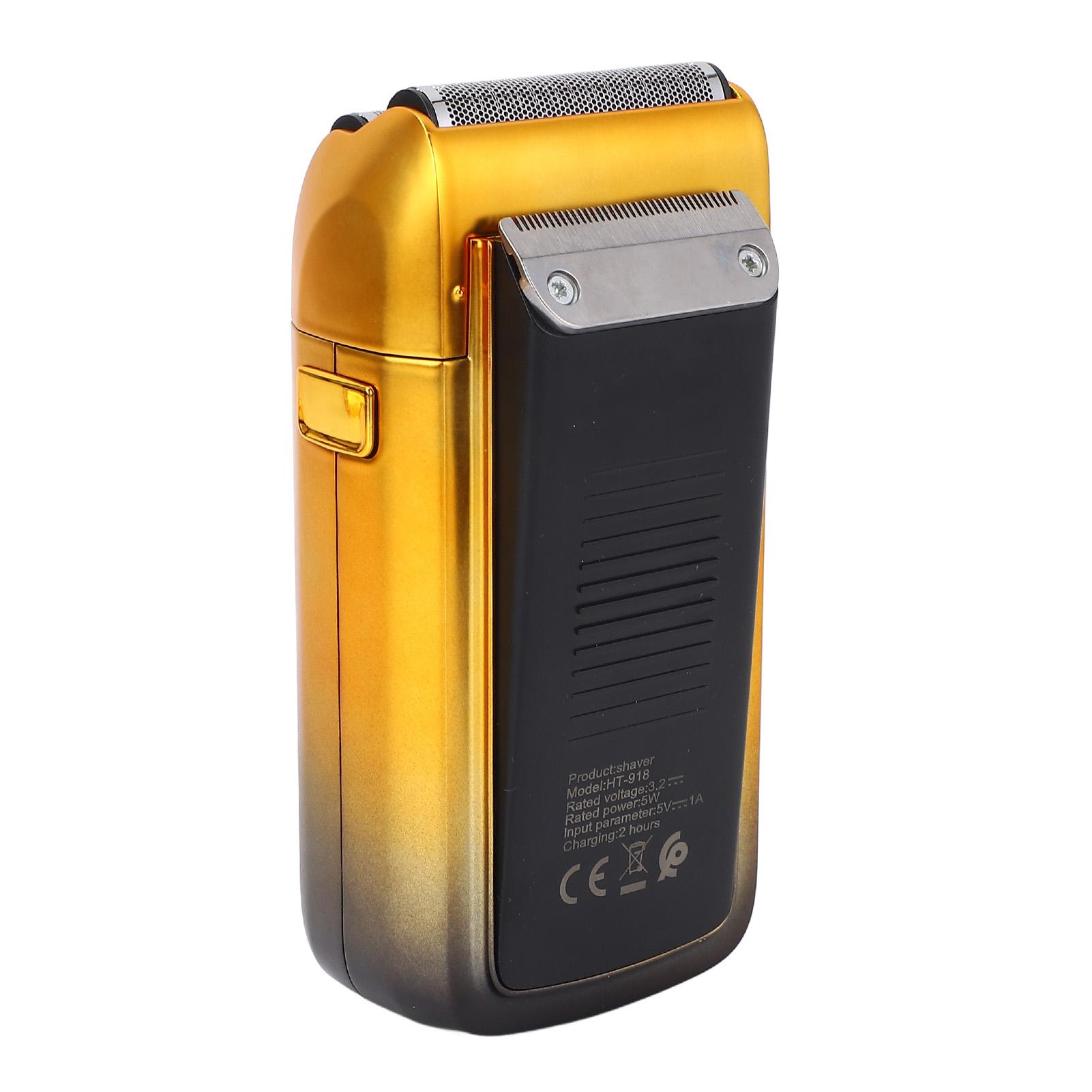 Electric Foil Clipper for Men LED Display Sideburn Trimmer 1200mAh Head Double Foils Hair Trimmer