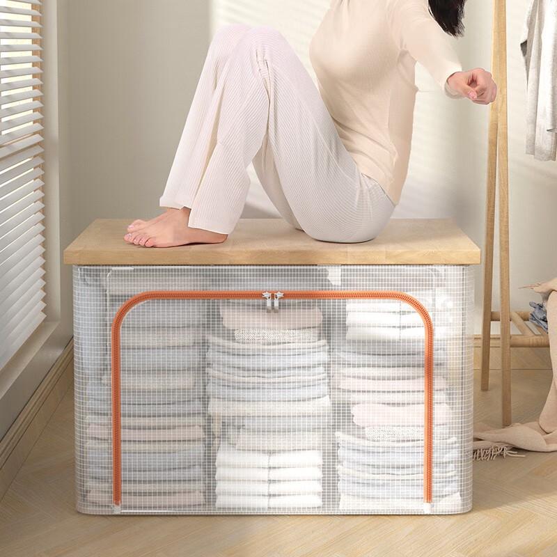 Transparent PVC Nylon Mesh Foldable Wardrobe Organizer Box