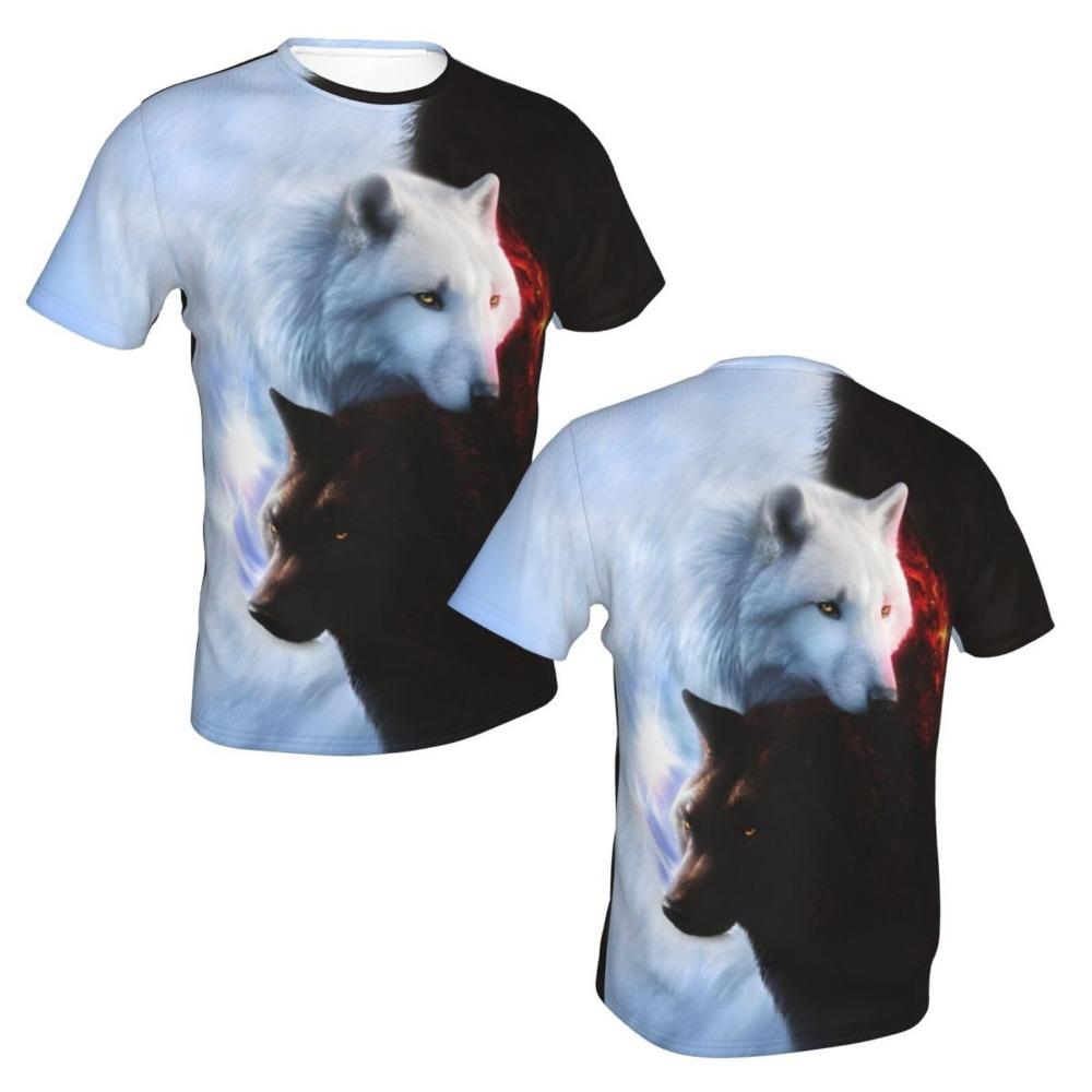 

Мужская уличная футболка с коротким рукавом и круглым вырезом, 3D цифровая печать с яростным животным принтом 6XL