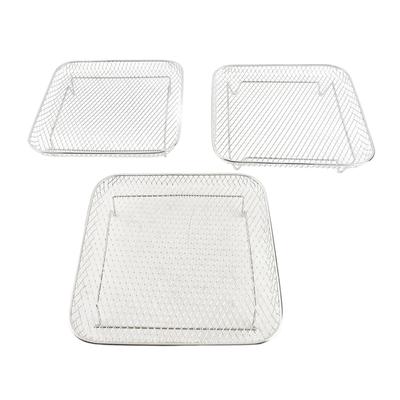 3 Layer Square Fryer Rack Dishwasher Safe SUS304 Stainless Steel Fryer Grilling Rack Accessory