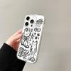 Cool Graffiti Cat Wireless Charging Case for iPhone 17 Air 16 E 15 14 Plus 13 12 Mini 11 Pro Max Transparent Silicone Edge Cover