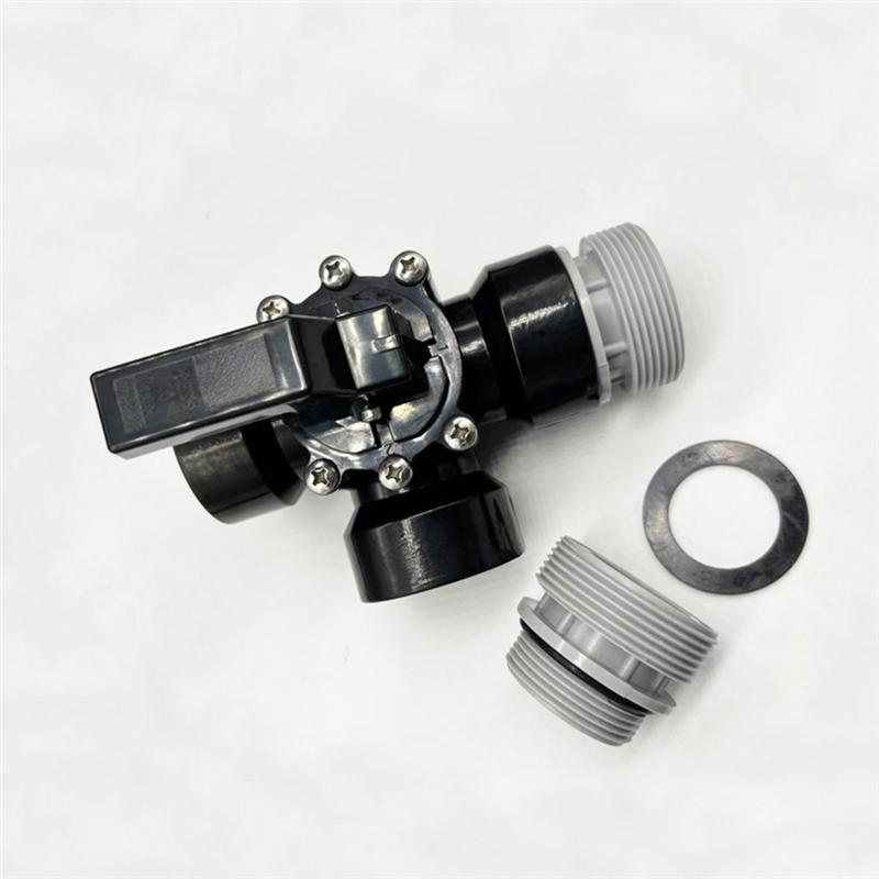 A27F-Replacement Swimming Pool Valve 1.5 Inch 3 Way Hose Diverter PVC+ Metal Pipe Connection Clean Connectors Control