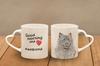 Keeshond, Dutch Barge Dog, Smiling Dutchman, - cup with a dog, adorable cup with a heart-shaped handle, universal gift from the Art-Dog brand