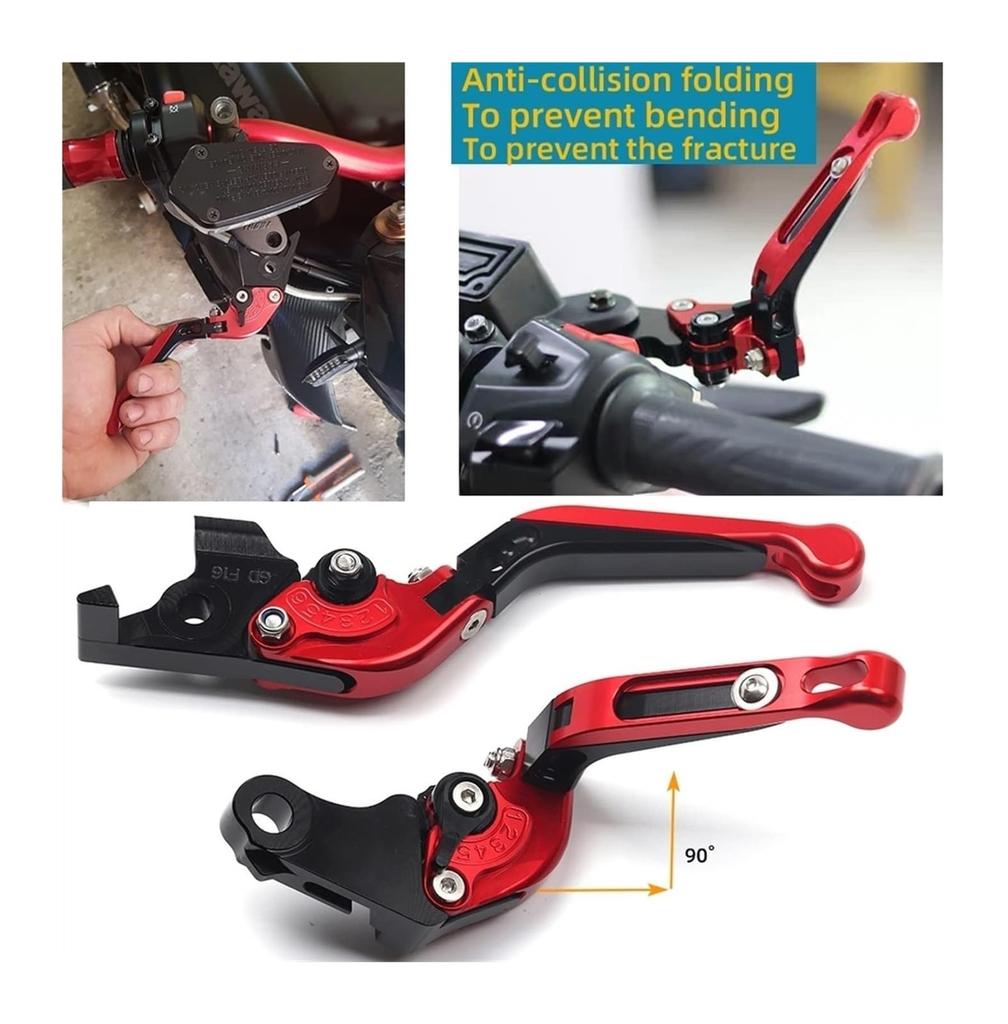Clutch Lever Set for CBR250RR CBR250 RR 2019-2021 Motorcycle Clutch Brake Lever Expandable Adjustable Folding Lever Handlebar Hand Grip (4)