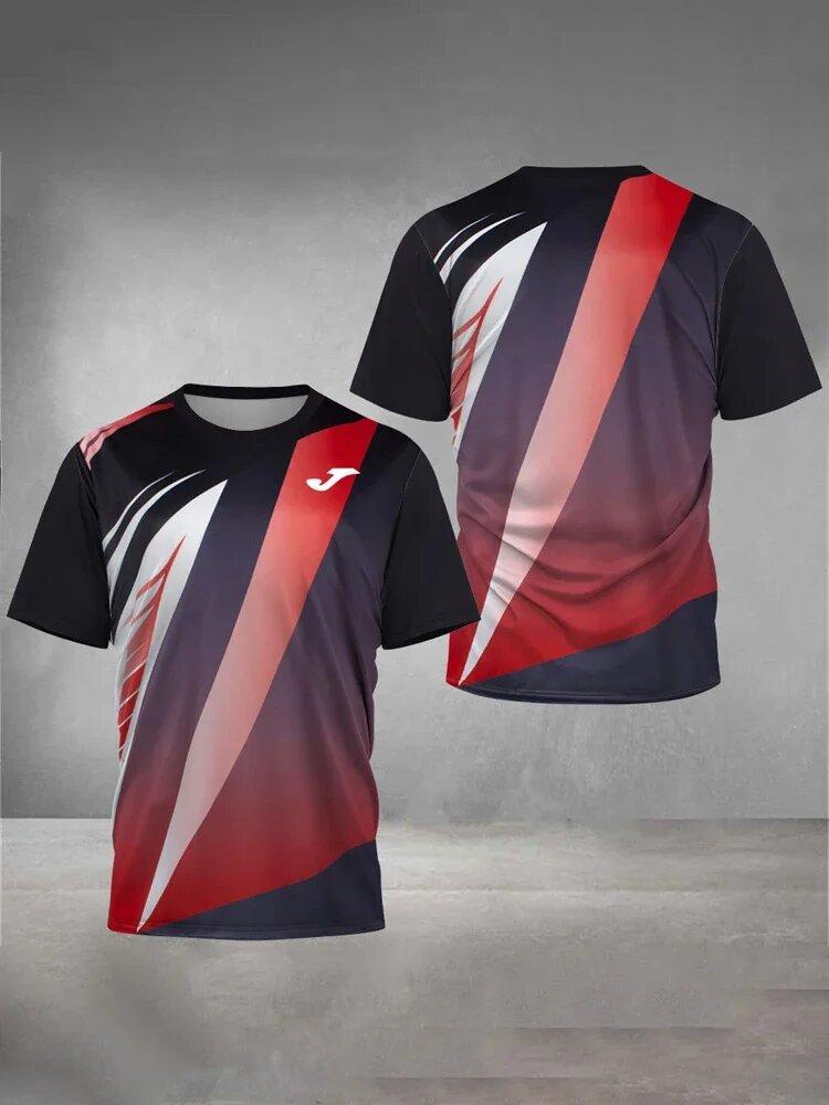 Summer Fashion Personalized Creative Pattern 3D Printed Men's Round Neck Casual Sports Comfortable Loose T-shirt