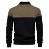 TrendHub Herren Premium Design Sweatshirt Colorblock Hoodies Langarm Business Casual Soziales Sweatshirt