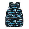 Cute Cartoon Sharks Travel Backpacks for Women Men Boys Girls Student Bookbag Durable Casual Daypack Lightweight Laptop Backpack