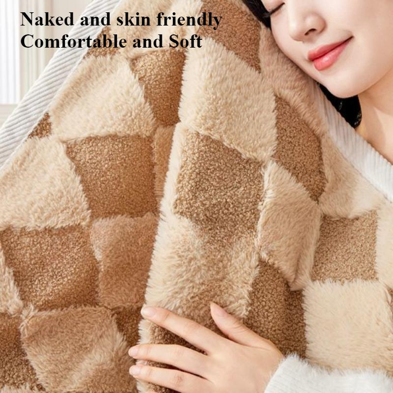 Новый минималистский плюшевый клетчатый диван-подушка — фото 3