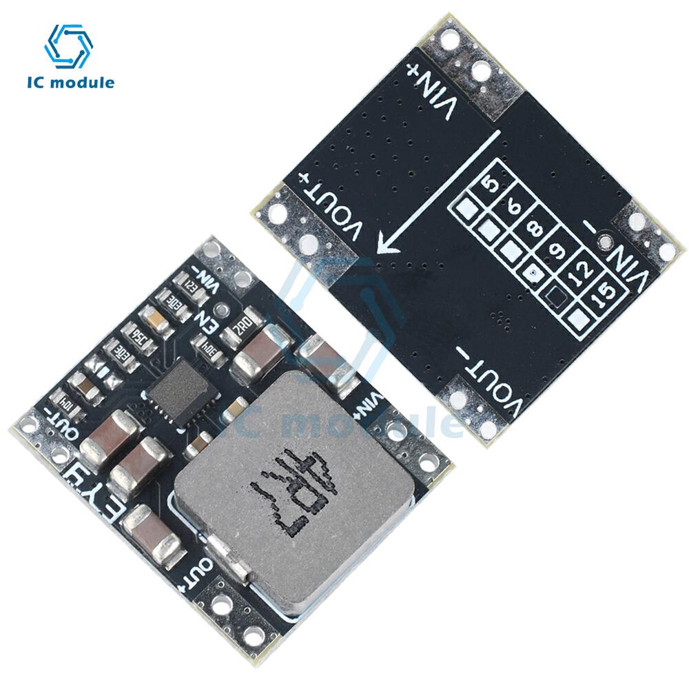 DC-DC Automatic Buck Boost Power Module 3-23V Input to 5V/9V/12V Output Lithium Battery Constant Voltage Converter Module