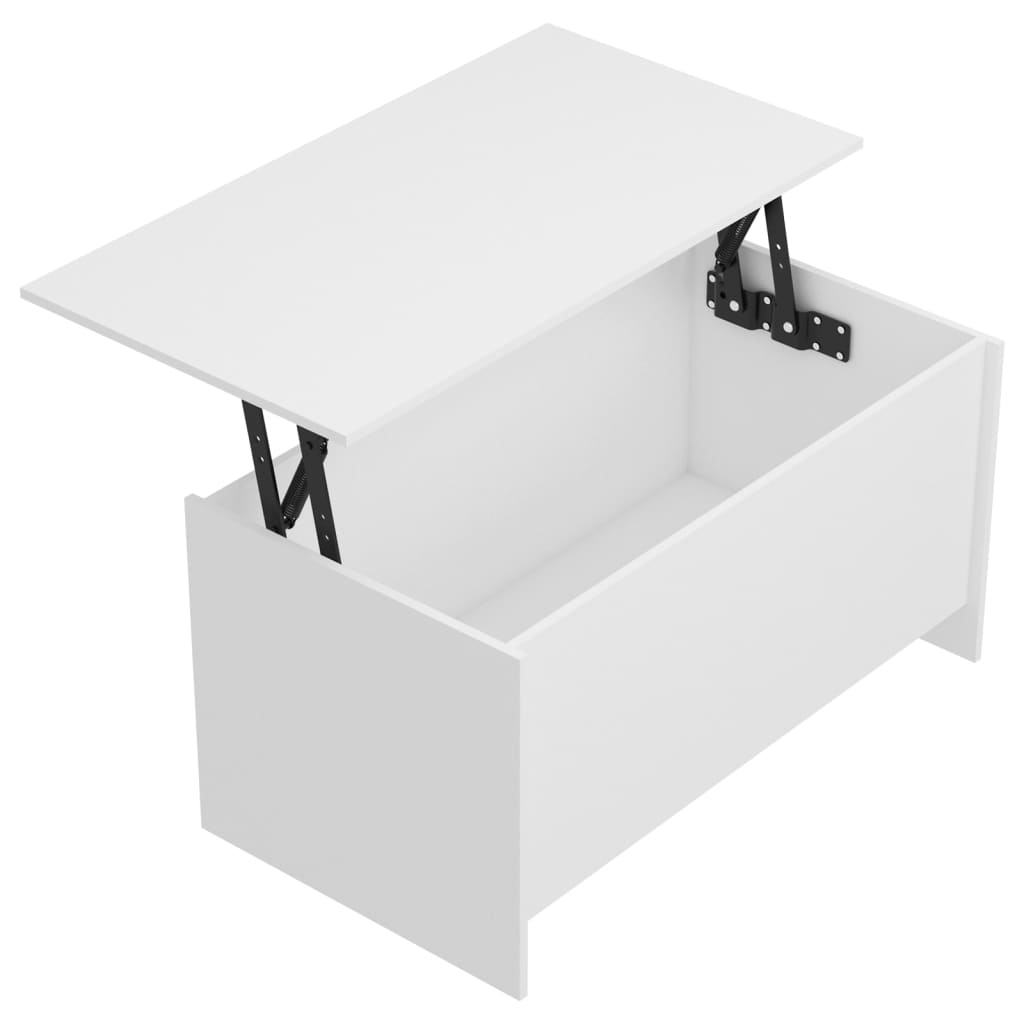 Coffee Table White 102 x 55.5 x 52.5 cm Engineered Wood