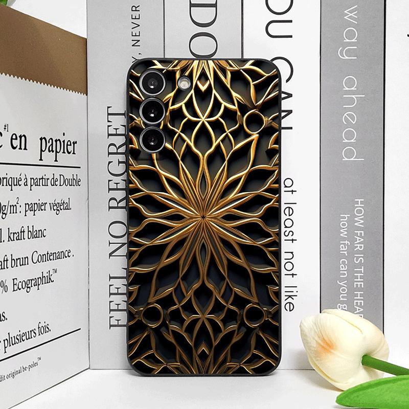 Creative Aesthetic Vintage Golden Flower Pattern Phone Case for OnePlus 12 13 R 11 10 9 Pro Nord 4 CE5 CE2 ACE2 ACE3 Soft Cover