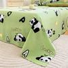 Cute Cartoon Panda Flat Sheet Kawaii Love Heart Bed Sheet Set for Girls Boys Room Decor Cotton Twin Bed Cover with 2 Pillowcase