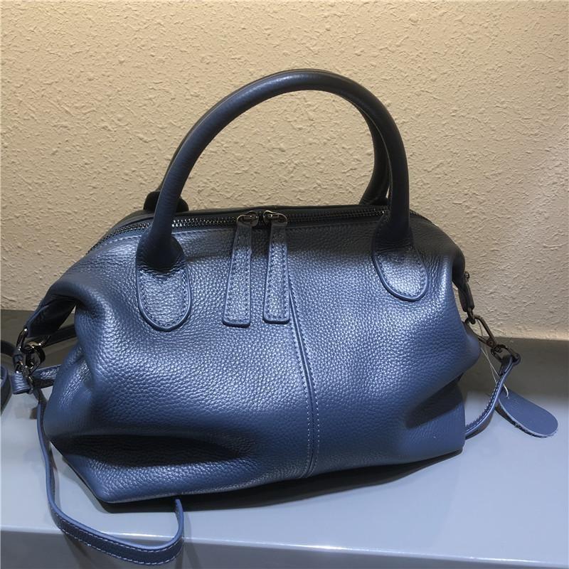 Designer Handbag Luxury Genuine Leather Shoulder Bags for Women Casual Totes Solid Large Daily Shoulder Crossbody Bag Female Mochila
