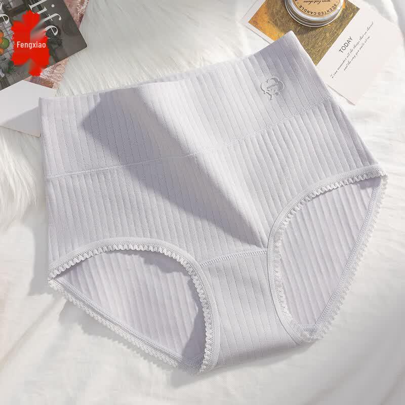 Women s Mid-Waist Cotton Lace Briefs XL