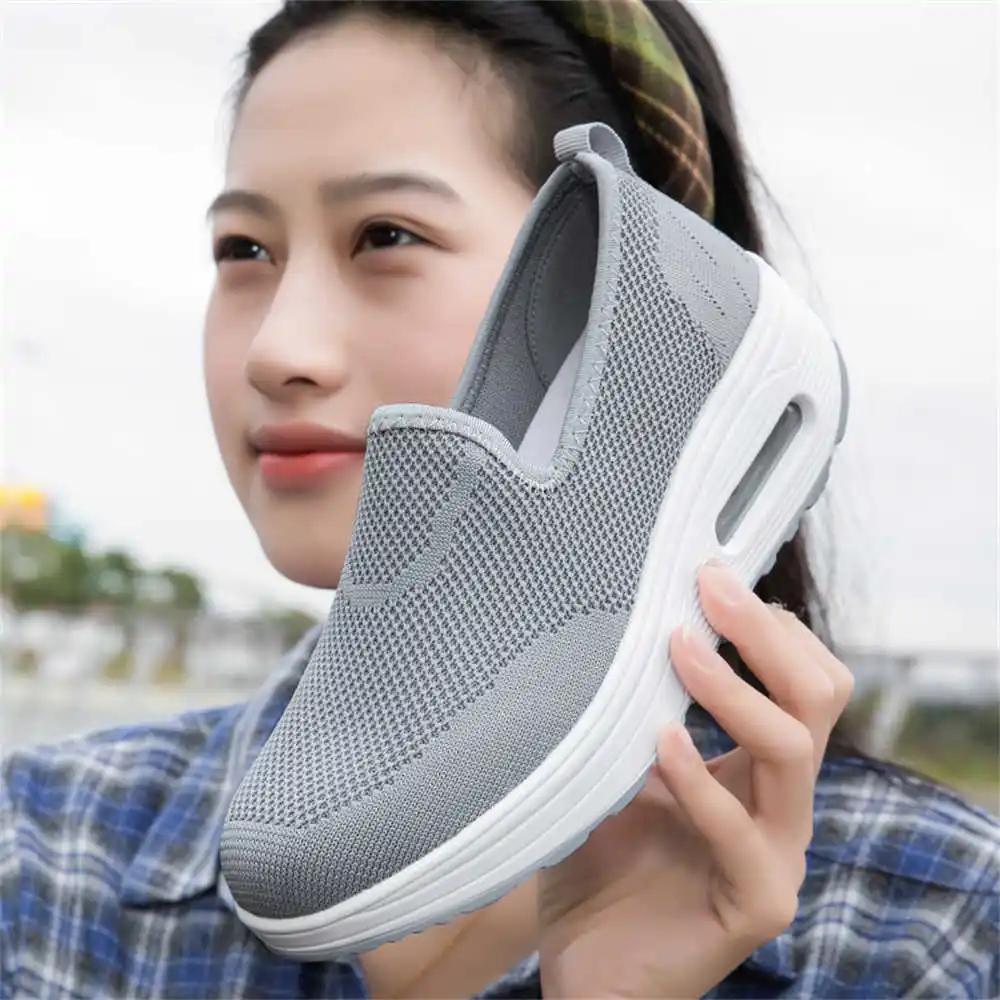 Fashion Knitted Weight Loss Black Pink Sneakers Tennis Women's Tens Blue Woman Shoes Sport Baskette Tines Sapatilla Runing